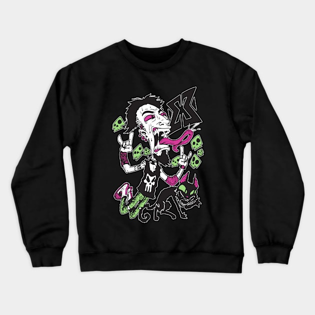 Metal & Cat Crewneck Sweatshirt by jonathanmor